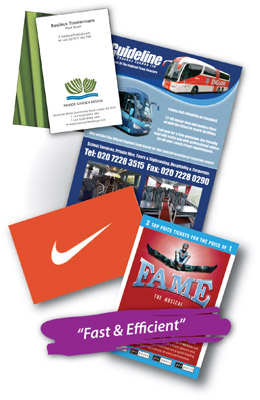 Images of stationery, leaflets, business cards, brochures printed by Watercress Print